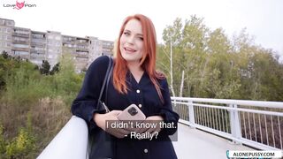 russian redhead fucked in public