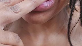 Bitting Fetish, teeth fetish, lips, finger fetish, Bitting tease