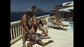 Erika Bella and Kathy Kash, Orgy at the Swimming Pool