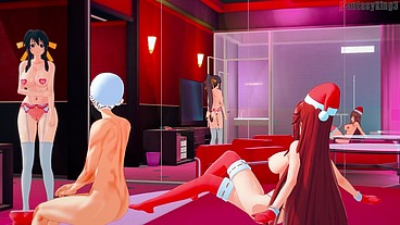 Akeno and Rias Christmas 3some - RED - HS DXD NTR Madness 7 - Full Movie on PTRN or Sheer: Fantasyking3