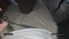 German Dirtytalk! Boss in Homeoffice Gets Horny & Strokes His Massive Cock