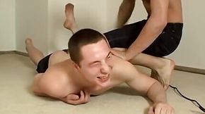 Ass cheeks turning red after heavy handed twink spanking