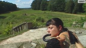 German BDSM - Slap ass anal outdoor