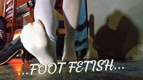 white stockings feet fetish