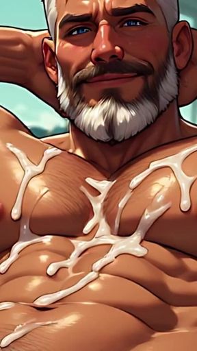 Handsome Cum Covered Men Art