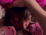 POV FTM cat boy sucks massive wet t-dick FTMxFTM T4T real couple