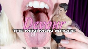 Devour The Mini Man Whore - HD - The Goddess Clue, Tiny Womanizer Meets His Match, Playful Giantess, Messy Vore, Digestion Domination, Cute Bloated Belly, Wet Licking, Spit Strings
