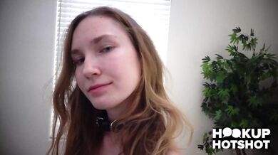 Big dick throat fucks skinny anal slut till she gags and drools