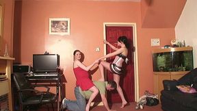 Back Trample On All 4's By 2 Girls