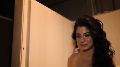 Nadia Ali having Fun with Black Cock in a Gloryhole