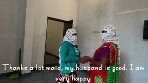 Funny wife lucky husband happy maid