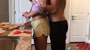 Busty Babe Gets Fucked Hard in the Kitchen