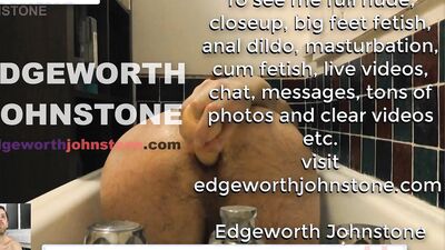 EDGEWORTH JOHNSTONE Bath time anal dildo - Bathtub gay ass fucking and sucking fake cock - hot guy