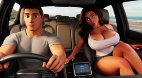 Sensual Passionate Night with Beautiful Voluptuous Woman on Luxury Ocean Cruise Under Romantic Moonlight Glows