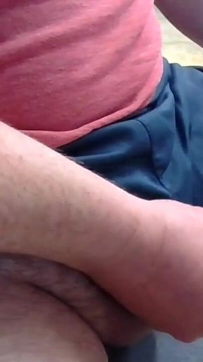 Jerking off alone with big cum shot finish on my desk