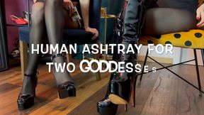 Human ashtray for two goddesses