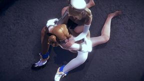 genshin impact hentai futanari 3d - barbara is fucked with creampie in her pussy by jean futa - japanese asian manga anime game porn yuri