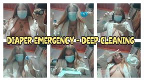 STUCKED DIAPER EMERGENCY - DEEP CLEANING AND DIAPER CHANGE