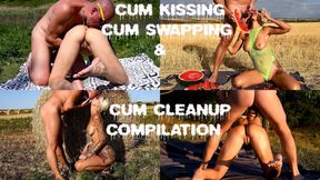 Best Cum Kissing & Cum Swapping Compilation, Cum Cleanup by Amateur Couple