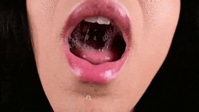 Sahrye drooling and playing with her spit!! - MOV