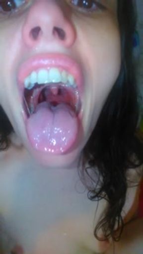 An Onlyfans Fan Requested Wet Sloppy Spitty Spit Saliva Play Pink Mouth Pics so I also Made a Video