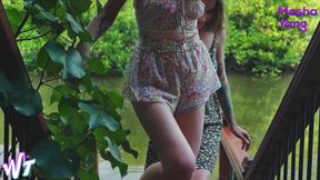 Passionate Outdoor Sex with Tali and Masha. Compilation