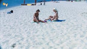Ravishing nude beach girls tanning