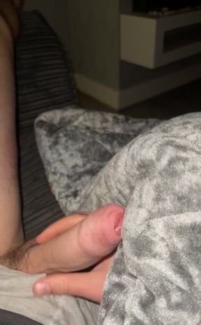 Trying to Have a Sneaky Wank on My Mates Sofa Where Shall I Cum