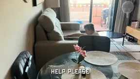 Hottest step sis takes advantage of stuck step bro