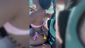 Beach Bitch Ditches Husband to Fuck Jet Ski Stud in Public