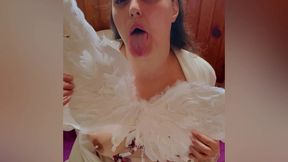 sextape special halloween2023solo/deguisement ange/doigt/dildo/lush/orgasme...