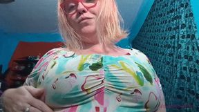 Big Green Satin Tits