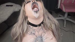 Gothic Babe Gets Face Fucked Hard and Drowned in Thick Hot Cum Loads