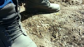 Jerk off and Cum After Empty Shells Are Crushed by Boots