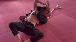 Saskia v Rosie Gia Tickle Wrestle