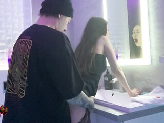 Hard Coarse Bang With Excited Angel In Public Restroom