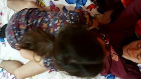 stepsister and stepbrother have fun while parents are not at home - full unedited amateur video