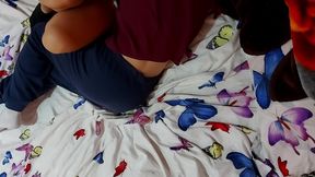 stepsister and stepbrother have fun while parents are not at home - full unedited amateur video