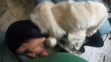 MilfyCalla- Face fuck while wearing white fur coat and ugg boots 208
