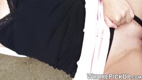 Street beauty gets fucked and creampie by big dick&#x1F32D; client
