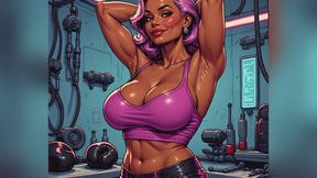 Beautiful Fit Pink-haired Babes Art