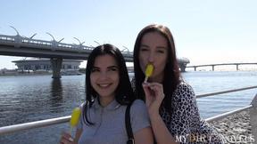 ”Brunette lured into assfucking with milf & her Boyfriend”