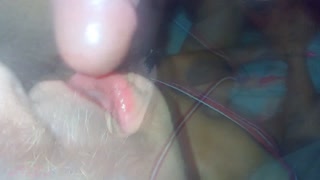 She drinks my piss, cum on her dick and I cum on her ass