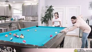 Playing pool with beautifl MILF Freya