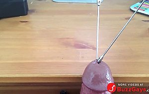 Sounding and cumming through penis plug