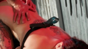 2hr video of rough dungeon sex facefucking and bondage