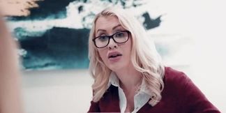 Bossy lesbian dominates stepdaughter with employee