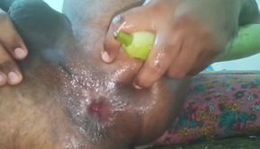 Sissy Gay Bitch Ass Fuck with Cucumber