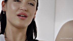 Beautiful brunette in couple sex