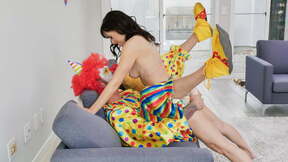 Wifes hot sucky fucky after party with the clown